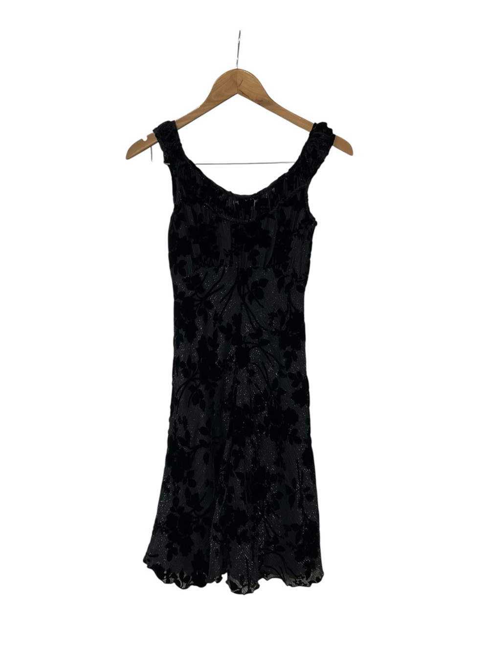 Vintage Y2K Anna Sui Black Velvet Burnout Dress 6